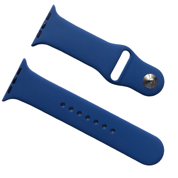 5/$20 NEW BLUE Silicone Sport Band Apple Watch 44/45/49 mm S/M Ocean - Picture 1 of 8